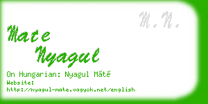 mate nyagul business card