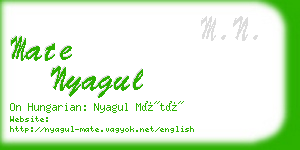 mate nyagul business card